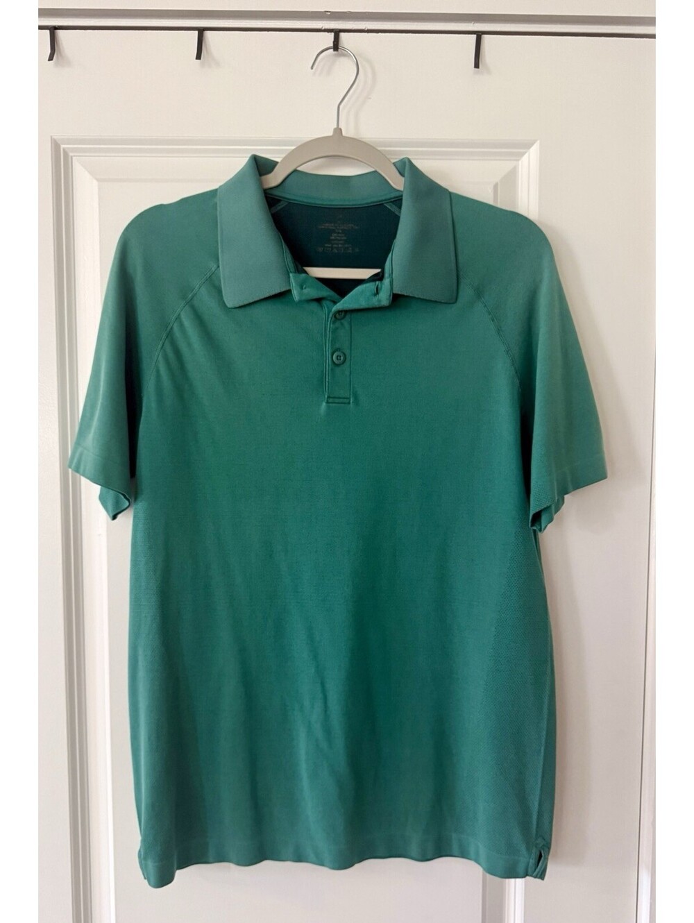 Fabletics Men’s Polo | Blue Green | Dri-Fit & Breathable | Size M